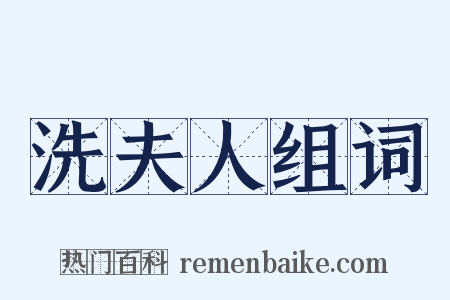 洗夫人组词是什么意思的图片